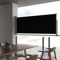 Ištraukiama šoninė kiemo pertvara vidaXL, 100x300cm, juoda
