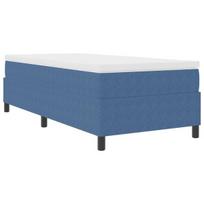 vidaXL Platforminės lovos rėmas Mėlyna 90 x 200 cm Kordūrinis audinys