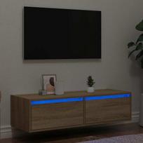 Televizoriaus spintelė su led apšvietimu, ąžuolo, 100x35,5x25cm