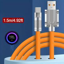 120W 6A USB-C greito krovimo laidas, Oranžinė