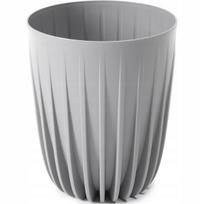Plastikinis vazonas su įdėklu "Mira Eco" 19 cm pilkos spalvos