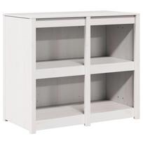 Lauko virtuvės spinta Balta 106x55x92 cm Kieta pušies mediena
