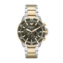 Vyriškas laikrodis Emporio Armani Diver, auksinis/sidabrinis
