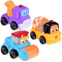 Minkštų konstrukcinių automobilių rinkinys 3 vnt. 18M+