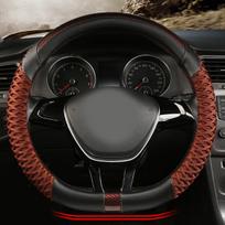 Premium D-formos vairo užvalkalas, neslystantis, prakaitą sugeriantis. , Black Coffee-D Type(1825) Novatoriškas automobilio papuošimas