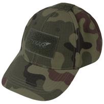 Karinė kepurė su snapeliu, Texar, su lipduku antsiuvams, reguliuojama, PL Camo/wz.93 kamufliažas