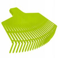 Sodo lapų grėblys, žalios plastikinės letenos be rankenos
