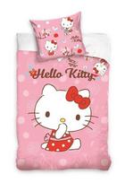 Vaikiškas patalynės komplektas Hello Kitty 100x135, 2 dalių, Kūdikių patalynė 100x135 + 40x60 Hello Kitty Cat
