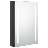 Veidrodinė vonios spintelė su LED apšvietimu, juoda, 50x13x70cm CFE6508783