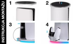 "Snakebyte Charge RGB 5 Slim™" įkrovimo stotelė PS5™ Dvigubas įkroviklis + RGB LED