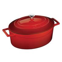 Lava Folk ketaus troškintuvas Ovalus, emaliuotas Raudonas, 4.67L, Ø29cm