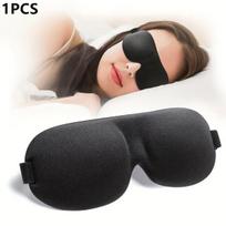 Ultrasoft 3D kontūrinė miego kaukė – 100% šviesos blokavimas, reguliuojama juosta Tadvyy, Juoda