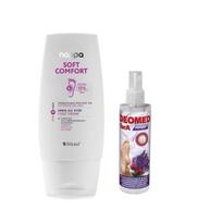 Pėdų kremas minkštinantis karbamidas 15% Nappa Soft Comfort, 100 ml ir pėdų gaiviklis Deomed Relax, 50 ml