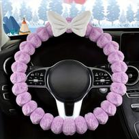 Automobilių aksesuarai universali pūkuota vairo apdaila ,  Violetinė