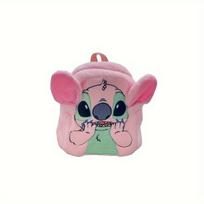 Minkšta kuprinė vaikams su Stitch,  Siuvinėti Rožinė