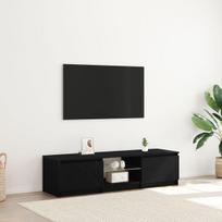 TV staliukas su LED apšvietimu, juodas, 140x40x35,5 cm, inžinerinė mediena
