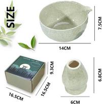 Matcha dubuo su snapeliu 500 ml, keraminis, arbatos priedai