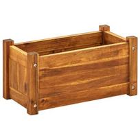Sodo lovelis augalams, akacijos mediena, 50x25x25 cm, Ruda