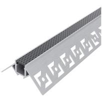 Avide įleidžiamas aliuminio profilis išoriniam kampui 50x22mm su juodu dangteliu, 1m
