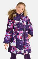 Huppa Mergaičių žieminis paltas YACARANDA, dark lilac pattern