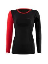 LENZ 6.0 MERINO Round Neck moteriški termo marškinėliai 243_black/red, M