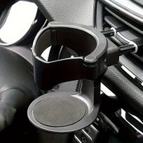 Reguliuojamas automobilio puodelio laikiklis su prietaisų skydelio pasukama baze.