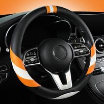Universalus dirbtinės odos automobilio vairo dangtis , Juoda oranžinė