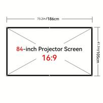 Projekcinis ekranas 100 colių poliesteris sulankstomas. , 254,0 cm