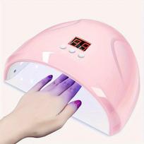 UV/LED nagų lempa su 3 laikmačiais LCD ekranas ,  Rožinė