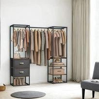 Drabužių stovas 40x150-180x180 cm, Ruda, Riidepuu, SONGMICS, 40x150-180x180 cm, Pruun