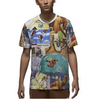 Jordan Flight Essentials Logo Print Round Neck Outdoor Casual Sports Short Sleeve T-Shirt Men Tops White FZ1924100 XL