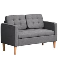 Dvivietė sofa su patalynės dėže, pilka, 117 x 62 x 78 cm