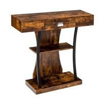 Costway T formos konsolinis staliukas, 91 x 30 x 88 cm, ruda