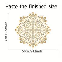 Auksiniai mandalos lipnūs tapetai, Golden Mandala Big 90*30cm