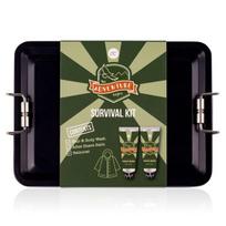 Vonios rinkinys priešpiečių dėžutėje Accentra Adventure collection: prausiklis, 30 ml + balzamas po skutimosi, 30 ml + lietpaltis