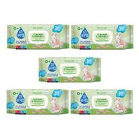 Drėgnos servetėlės Go Wipes Baby Cleanse&Protect, 5 x 50 vnt.