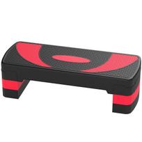 "HOMCOM step board" aerobikos treniruoklis, reguliuojamo aukščio su 3 lygiais (10/15/20 cm) fitneso treniruoklis, skirtas patalpoms lauke, kurio keliamoji galia iki 150 kg, raudonas, Juoda+raudona