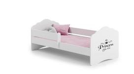 Vaikiška lova Fala su čiužiniu ir barjerine apsauga 164 cm x 85 cm x 63 cm, čia miega princesė