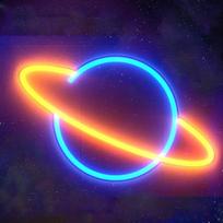 Planetos Led Neono Ženklas – Sienų Dekoracija, Usb/baterijos