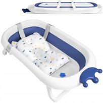 Kūdikių vonelė su pagalve RicoKids, mėlyna/balta, 0-6 mėn.