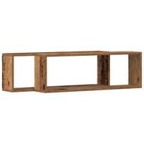 Sieninės lentynos 2 vnt Senas medis 80x15x26 cm Inžinerinė mediena