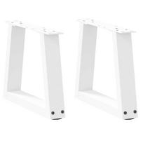 Valgomojo stalo kojos v formos 2 vnt baltos 40x(30-31,3) cm