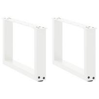 Kavos staliuko kojos u formos 2 vnt baltos 50x(30-31) cm