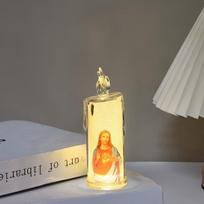 LED elektroninė žvakė su Jėzaus atvaizdu, FS-05