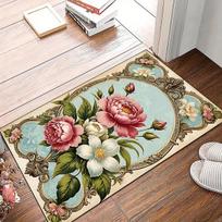 Vintažinis bijūnų gėlių kilimas, 50 * 80 cm (19 * 31 colių)