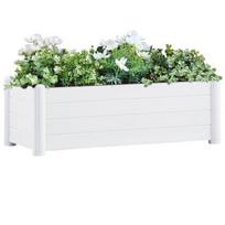 Aukštas sodo lovelis, baltos spalvos, 100x43x35cm, PP
