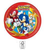 Vienkartinės popierinės lėkštės Sonic the Hedgehog Saga, 8 vnt.