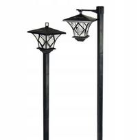 Sodo LED šviestuvas su saulės baterija Masterled, 153 cm, IP44, juodas