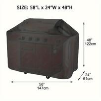 Didelis 165.1cm Stiprus Dujinės Grilio Užvalkalas - Laukui , 58L*24W*48H colių