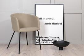Fotelis Venture Design Berit, smėlio spalvos
